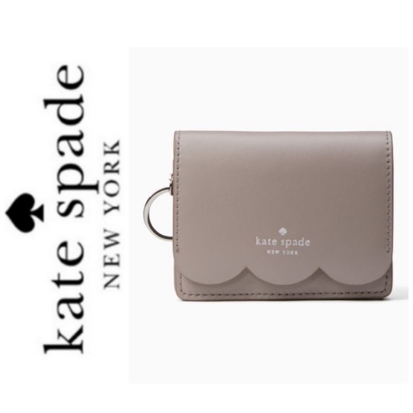 kate spade Handbags - NWT Kate Spade genuine leather wallet gray